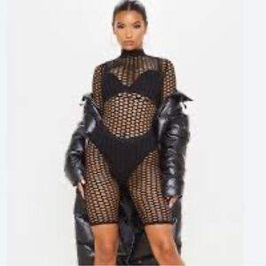 Missguided Black Net Bodysuit